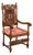 19th Century Ornate Carved Throne With Intricate Cane Backrest For Sale