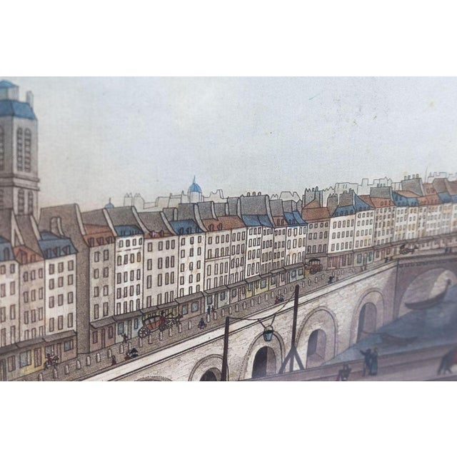 Henri courvoisier-voisin & pierre-charles coqueret signed. Colors print untitled “view of paris n°12 from the pont au...