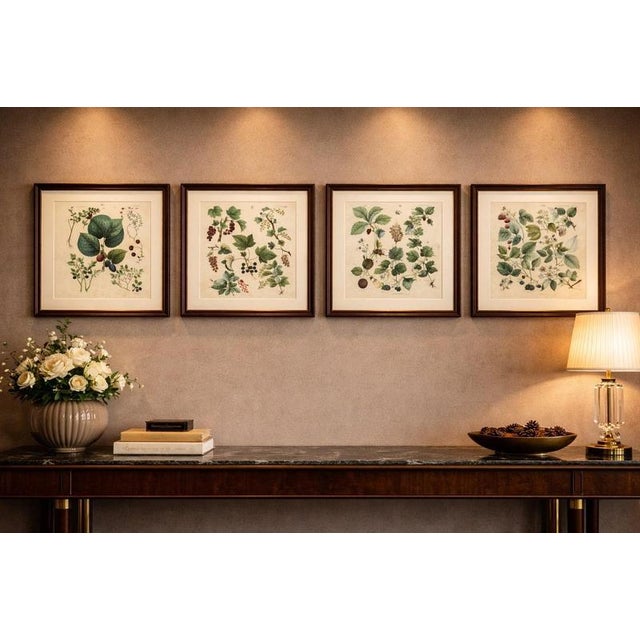 This attractive set of four original mid-19th century botanical chromolithographs was published in Stuttgart in 1854 under...