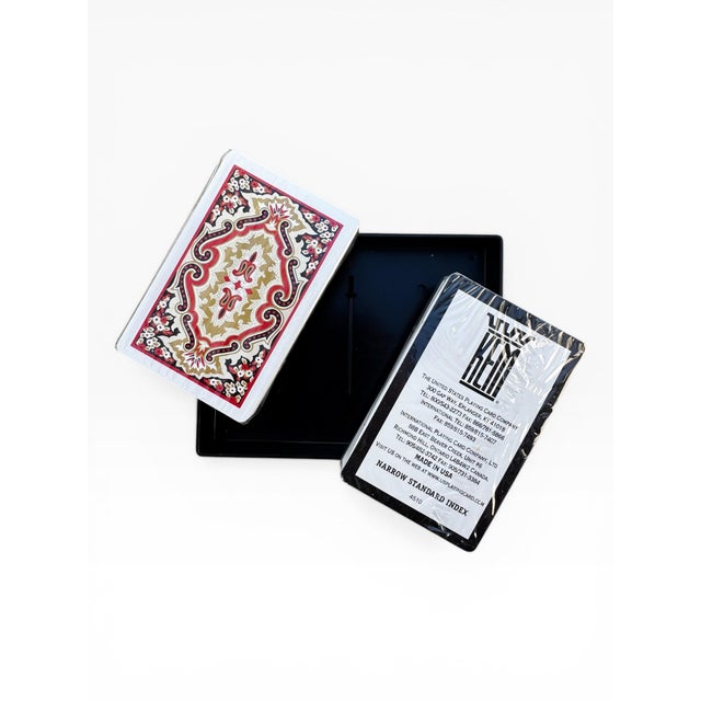 Kem Paisley Plastic Playing Cards Double Deck With Case For Sale - Image 4 of 8