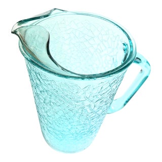 Iced Turquoise Pitcher For Sale