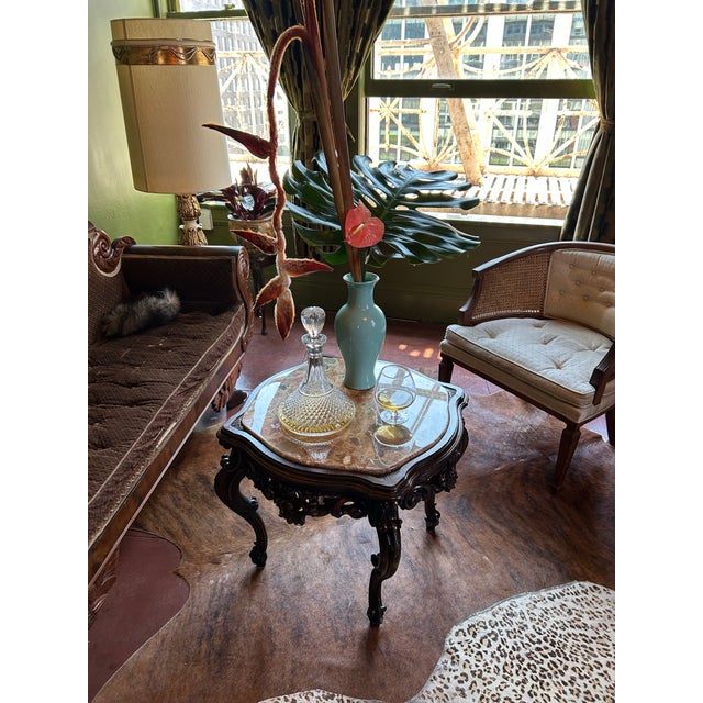 Baroque Late 20th Century Baroque Tortoise Top Table For Sale - Image 3 of 11
