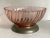 1980s 1980's Arcoroc French Pink Swirl Glass Bowl on Stand For Sale - Image 5 of 5