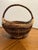 Vintage Handwoven Buttocks Basket With Wrapped Handle – Small Appalachian Basket For Sale In New York - Image 6 of 18