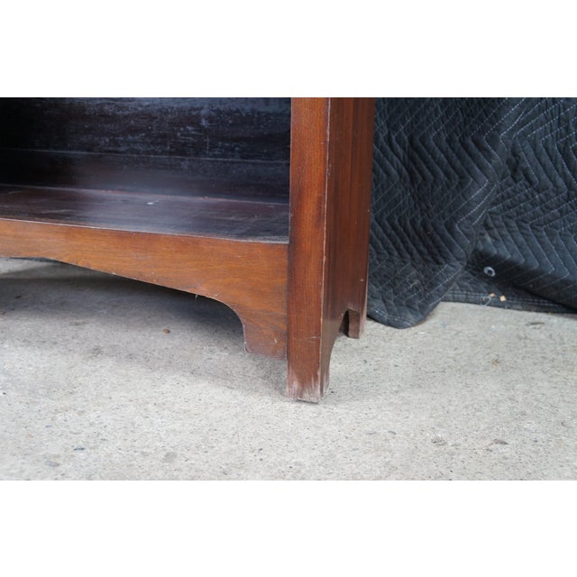 Antique Mahogany Lawyer Library Office Bookshelf Bookcase Console 53" For Sale - Image 6 of 12