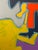 Purple Large 36x48 Mid-Century Modern Abstract Color Block Acrylic Painting on Canvas For Sale - Image 8 of 10