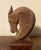 American Art Deco carved and limed wood sculpture of a horse head circa 1930. Expressive detail with pleasing old surface....