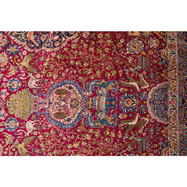 Large Antique Signed Tabriz Carpet 14'2" X 18'3" For Sale In Los Angeles - Image 6 of 9