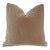 Plush Tan Camel Down Filled Mohair Pillow For Sale