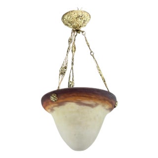 Art Deco Hanging Lamp from Muller Frères, 1930a For Sale
