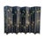Wood Large Chinese Eight-Panel Black Lacquer Folding Screen With Scholar Landscape, Circa 1925–1940 For Sale - Image 7 of 13