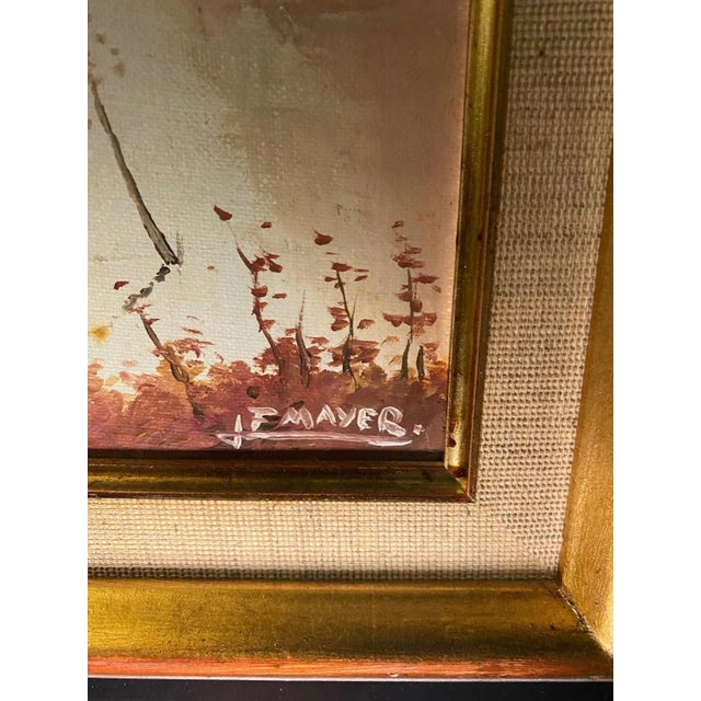 J. F. Mayer, Lake's Lights, Oil on Canvas For Sale - Image 4 of 8