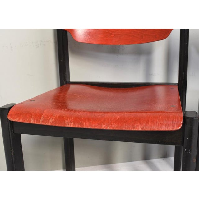 Italian Postmodern Stacking Chairs in Sottsass Style, Italy, 1970s, Set of 14 For Sale - Image 10 of 18