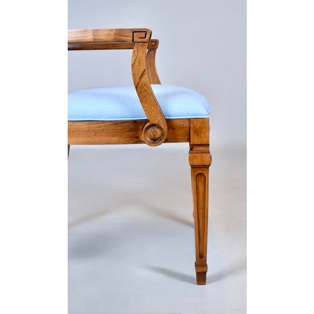1970s Vintage French Louis XVI Style Cane Back Accent Armchair For Sale - Image 5 of 11