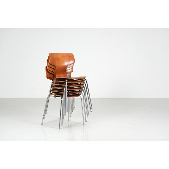 1950s Model 3103 Chairs by Arne Jacobsen for Fritz Hansen, 1950s, Set of 6 For Sale - Image 5 of 7