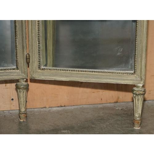 Antique Louis XVI French Dressing Room Console Table and Full Length Mirror, 1920s For Sale - Image 12 of 15