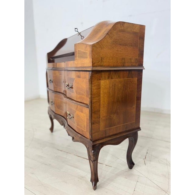 Baroque Writing Desk with Inlays, 1800s For Sale - Image 8 of 10