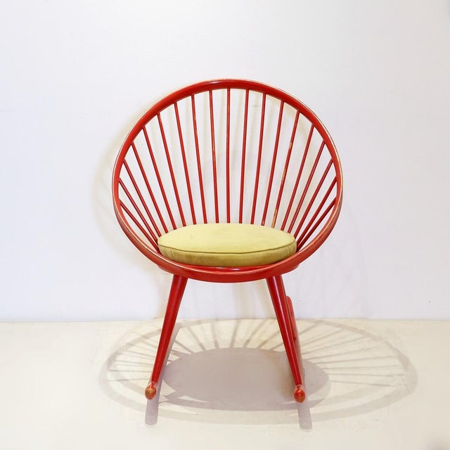 Vintage Circle Rocking Chair by Yngve Ekström for Stol AB Sweden, 1960s For Sale - Image 6 of 13