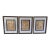 Set of 3 Original Abstract Acrylic Paintings Matted and Framed For Sale