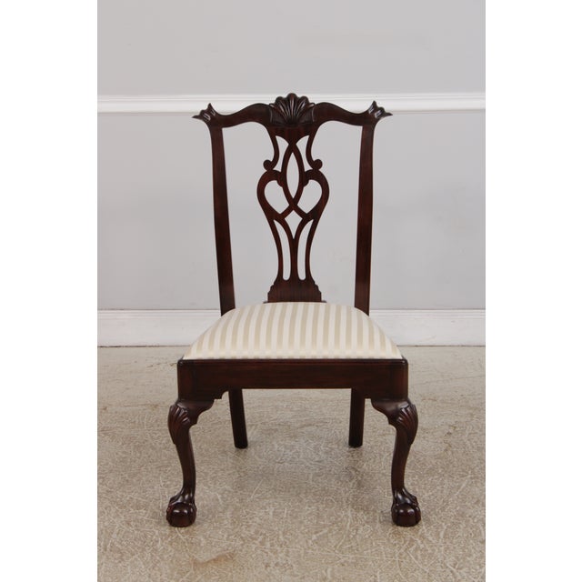 Set of 10 Henkel Harris Clawfoot Mahogany Dining Chairs For Sale - Image 11 of 18