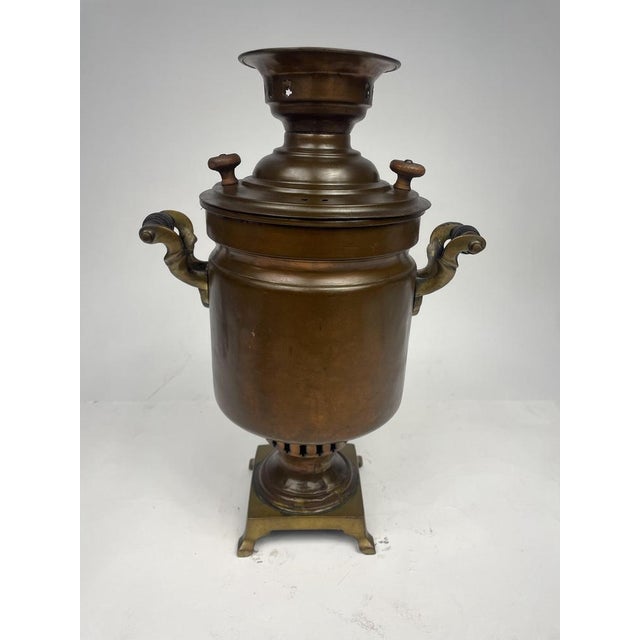 Antique Brass and Copper Samovar Garanti Semaver, Istanbul For Sale - Image 10 of 16