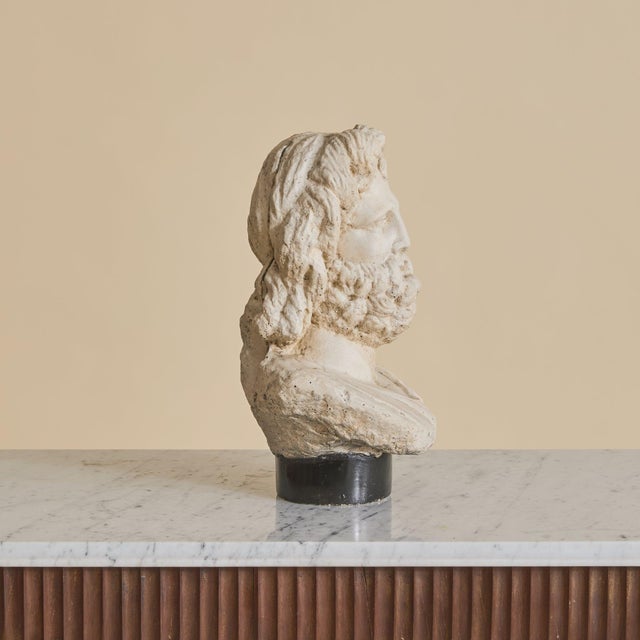 Neoclassical Vintage French Plaster Bust Sculpture For Sale - Image 3 of 8