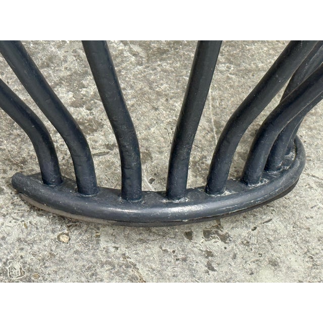 Restoration Hardware Hayrack Cast Iron Demilune Console Table For Sale - Image 10 of 12