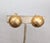 Mid-Century Modern Vintage 1960s Signed Napier Goldtone Round Domed Quilted Clip Earrings-2 Pieces For Sale - Image 3 of 7