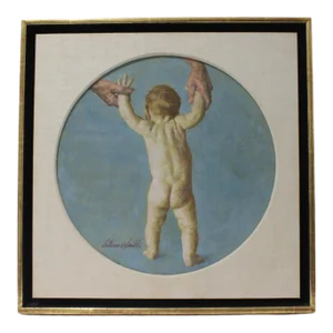William a Smith Oil Painting of a Baby