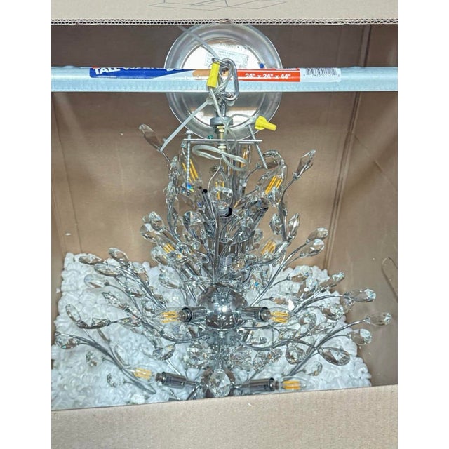 Metal James Moder Crystal Chandelier For Sale - Image 7 of 11