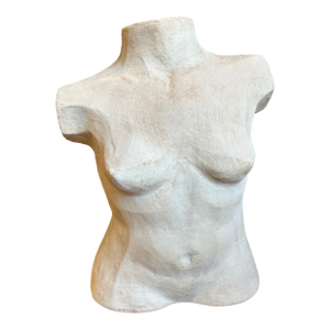 Vintage 1980’s French Terracotta Female Torso Sculpture