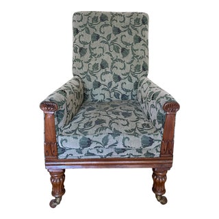 English William IV Fireside Library Arm Chair For Sale