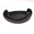 This canoe has a glossy black glaze on the outside with no markings on it. It could be used as a mortar and pestle when...