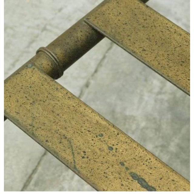 MCM Faux Bamboo Lounge Chair and Ottoman Owned by Famous Jockey For Sale In Savannah - Image 6 of 12