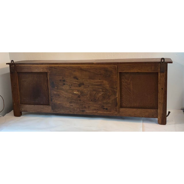 Antique Coat Rack With Mirror, Top Shelf and Six Hooks For Sale - Image 12 of 12