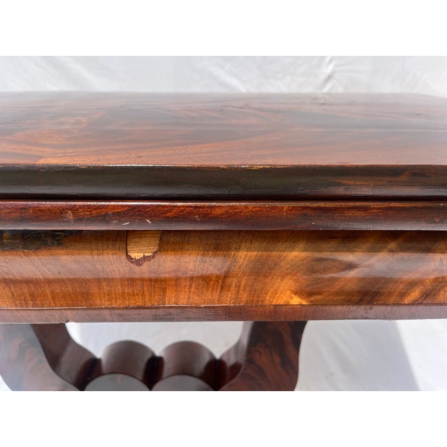 American Empire Mid 19th Century Mahogany Game Table For Sale - Image 10 of 11
