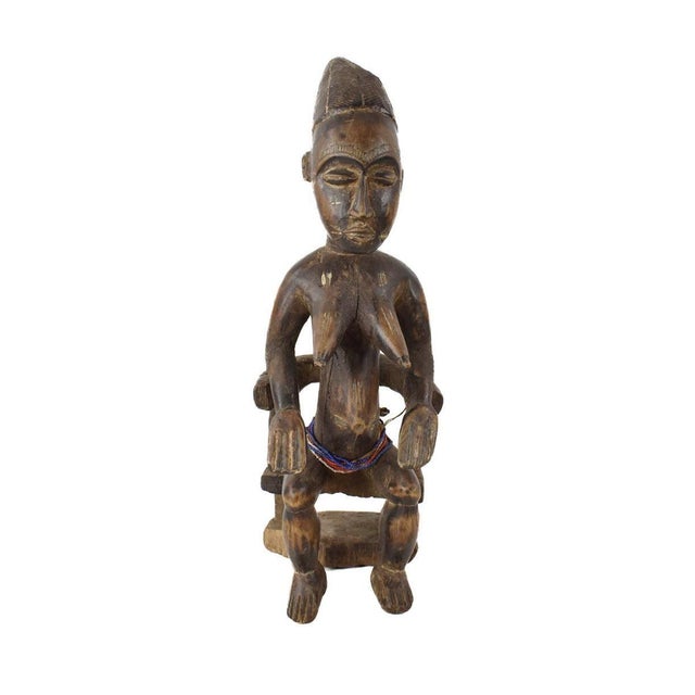 Early 20th Century Anyi Attye Seated Female Figure Côte d'Ivoire For Sale In Denver - Image 6 of 9