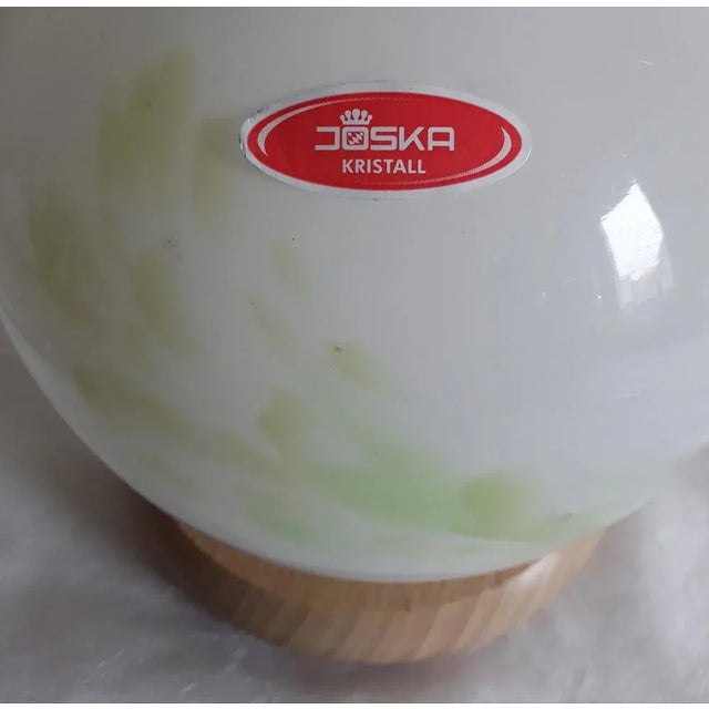 Vintage Bottle-Shaped Table Lamp in Colored Glass & Beech from Joska Kristall, 1990s For Sale - Image 4 of 7