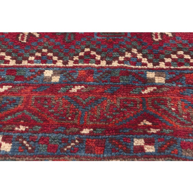 Early 20th Century Antique Persian Tribal Shiraz Rug - 04'00 X 10'04 For Sale - Image 5 of 9