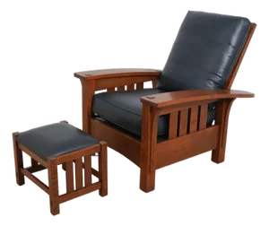 Stickley Mission Oak Morris Chair & Ottoman