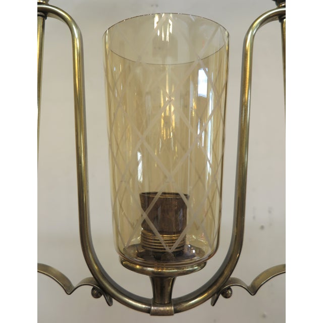 1950s 1950s Mid-Century French Horizontal Chandelier in the Style of Jean Royere For Sale - Image 5 of 13