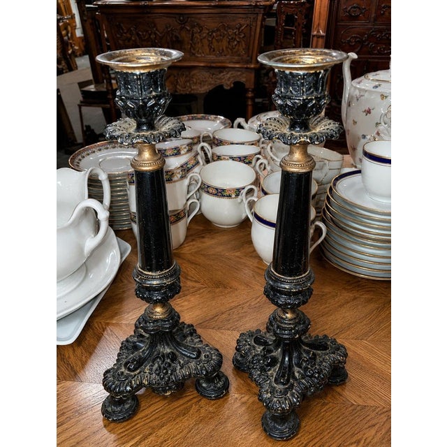 Napoleon III Candlesticks, Set of 2, in Good conditions. Designed before 1890