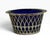 Mid 20th Century Cobalt Blue Silver Plate Filigree Condiment Bowl. It dates to the 1940’s. There is no Maker’s Mark. This...