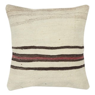 20"x20" Vintage Kilim Cushion Cover. Handwoven Pillowcase. Turkish Accent Pillow For Sale