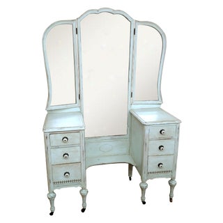 Antique Redesigned Vanity and Mirror For Sale