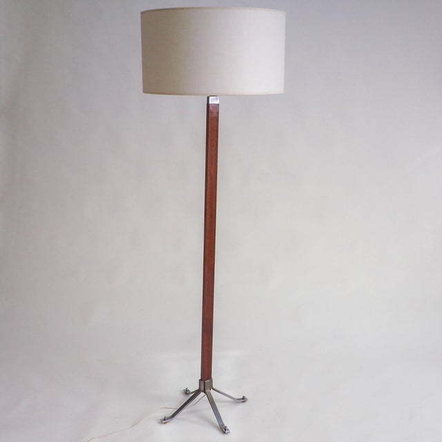 1950s Vintage Floor Lamp in Wood, 1950s For Sale - Image 5 of 14