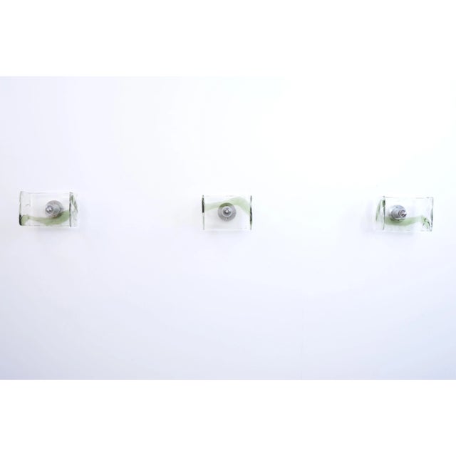 Mid-Century Modern Wall Lamp with Green Glass Stripes from J. T. Kalmar, 1950s For Sale - Image 3 of 7
