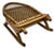 Vintage Mid 1900s "Snow Shoe" Style Stream Bent Ash Wood & Hand Woven Hide Canoe & Camping Folding Chair For Sale - Image 15 of 18