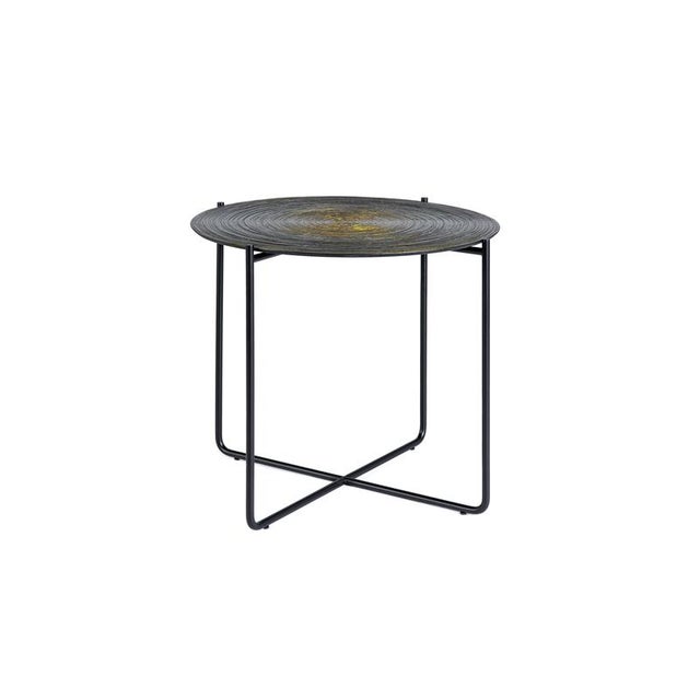 Concentric Gold Isola 500 Coffee Table by Disain1971 Dimensions: D 50 x H 45 cm Materials: gold, bronze, black / oro,...