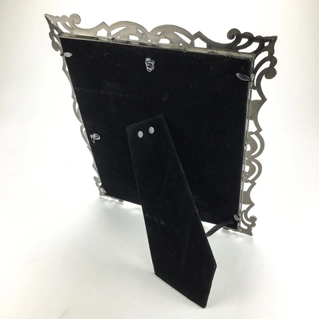 Vintage Metal Art Deco Design Photo Frame 8 X 10 For Sale In Portland, ME - Image 6 of 8